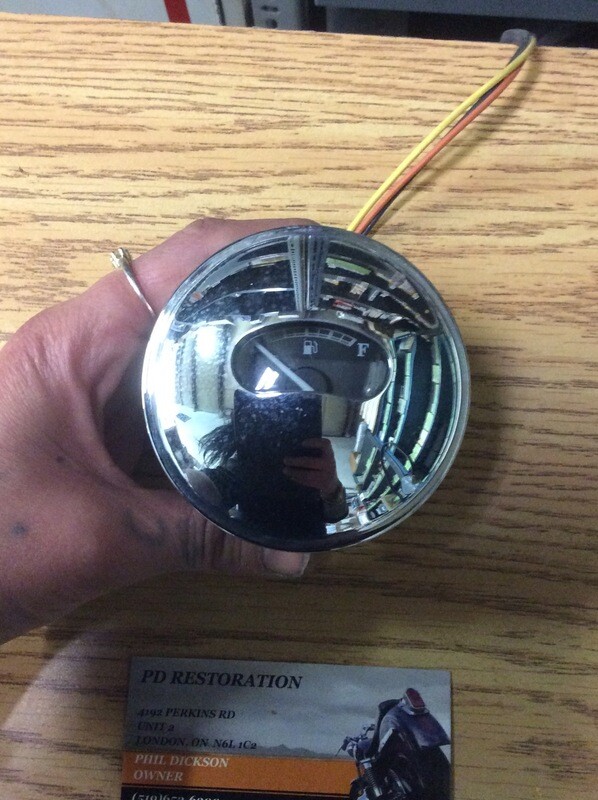 Genuine Harley OEM Chrome Gas Fuel Gauge 08-17 Softail Road King Dyna Fatboy 75241-08