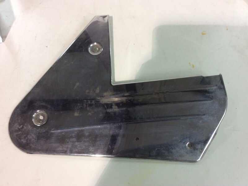 Harley Shovelhead right side chrome trim cover plate battery transmission