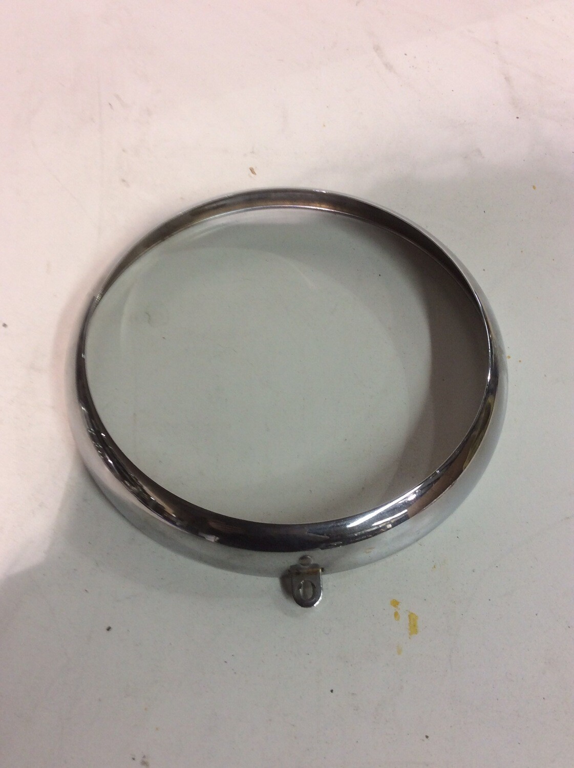 HARLEY-DAVIDSON SOFTAIL CHROME HEADLIGHT TRIM BEZEL RING DOOR LAMP 7"