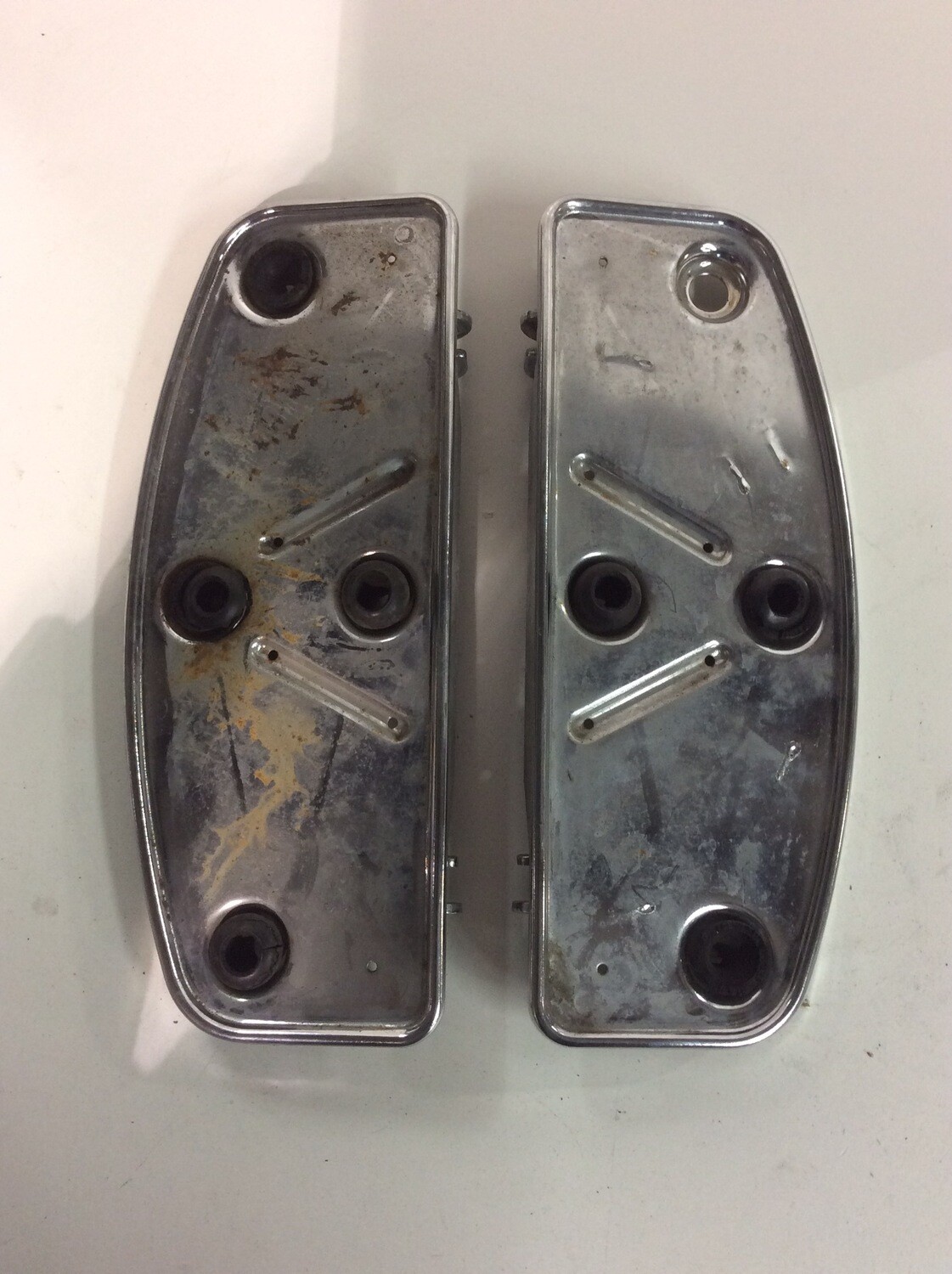 OEM HARLEY DAVIDSON FOOTBOARD FLOORBOARD PANS (NO INSERTS)