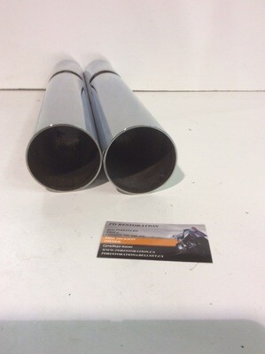 Harley Panhead Shovelhead Chrome Fork Tube Set Replaces OEM 45950-48 +4"  CHROME FORK TUBES 49-77  41MM
