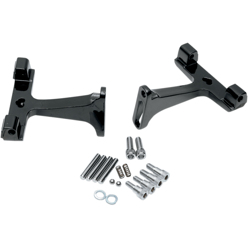 93-19 FLHT STD PASS F/BOARD MOUNTS BLK 1621-0393 Footboard Mounts