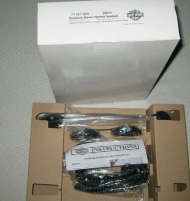 Harley Davidson Premium Stereo Wired Headset 77147-98A Microphone New In Box