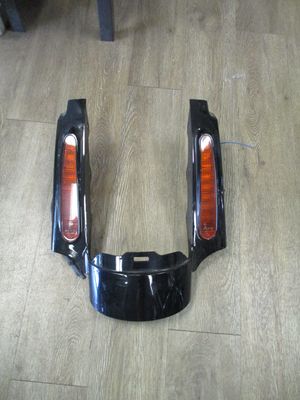 Rear fender extension with LED lights