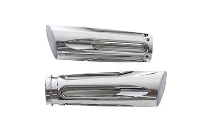 Chrome Billet Slasher Style Grip Set TWB