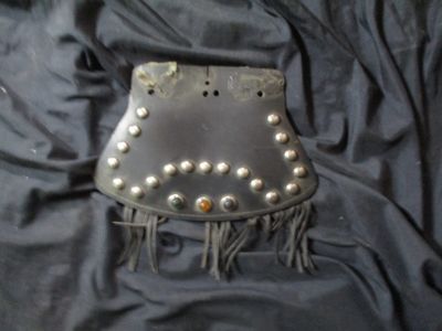 HARLEY LEATHER VINTAGE MUD FLAP FENDER SKIRT