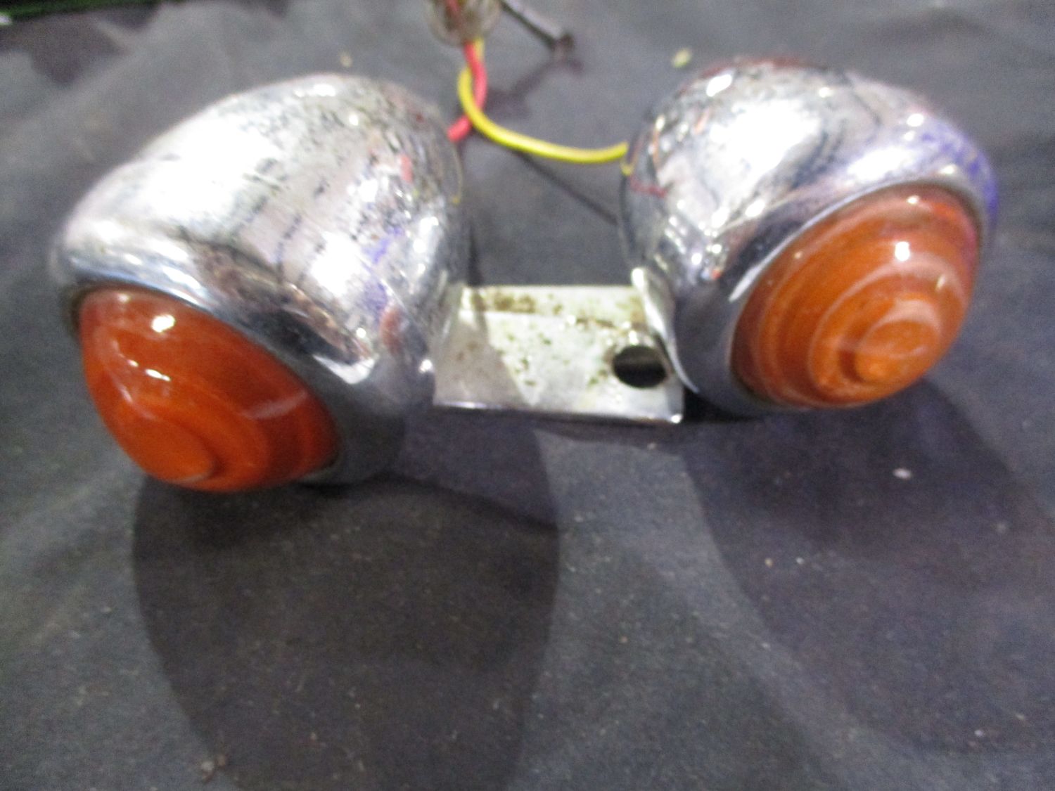 Vintage Original Harley Knucklehead Panhead Flathead Guide P-H7 Bullet Light (pr)