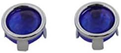 V-Twin 33-0283 - Blue Dots Plastic Lens with Chrome Rim