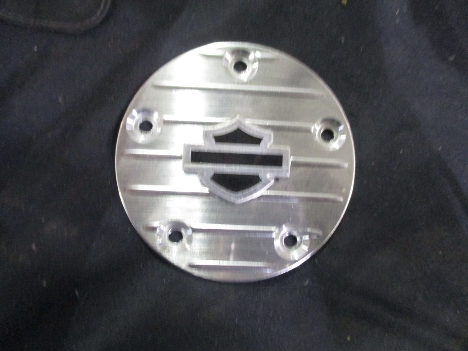 Harley Davidson Twin Cam Timing Cover Like New Bar And Shield Aluminum/black