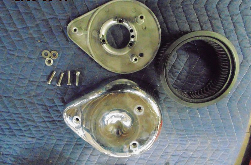 S&S STYLE AIR BREATHER CLEANER COVER AND BACKING