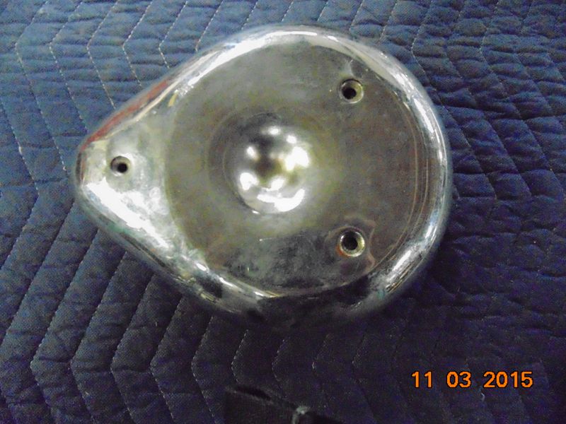 VINTAGE S&S STYLE AIR BREATHER CLEANER COVER AND BACKING