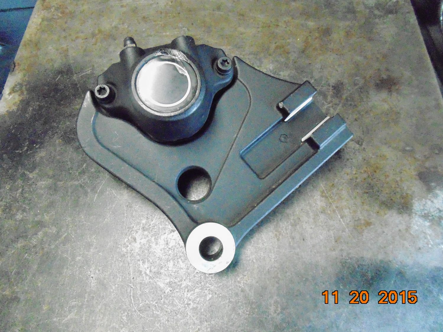 OEM Harley-Davidson Dyna Rear Brake Caliper, Mount,  44050-87, 44204-90