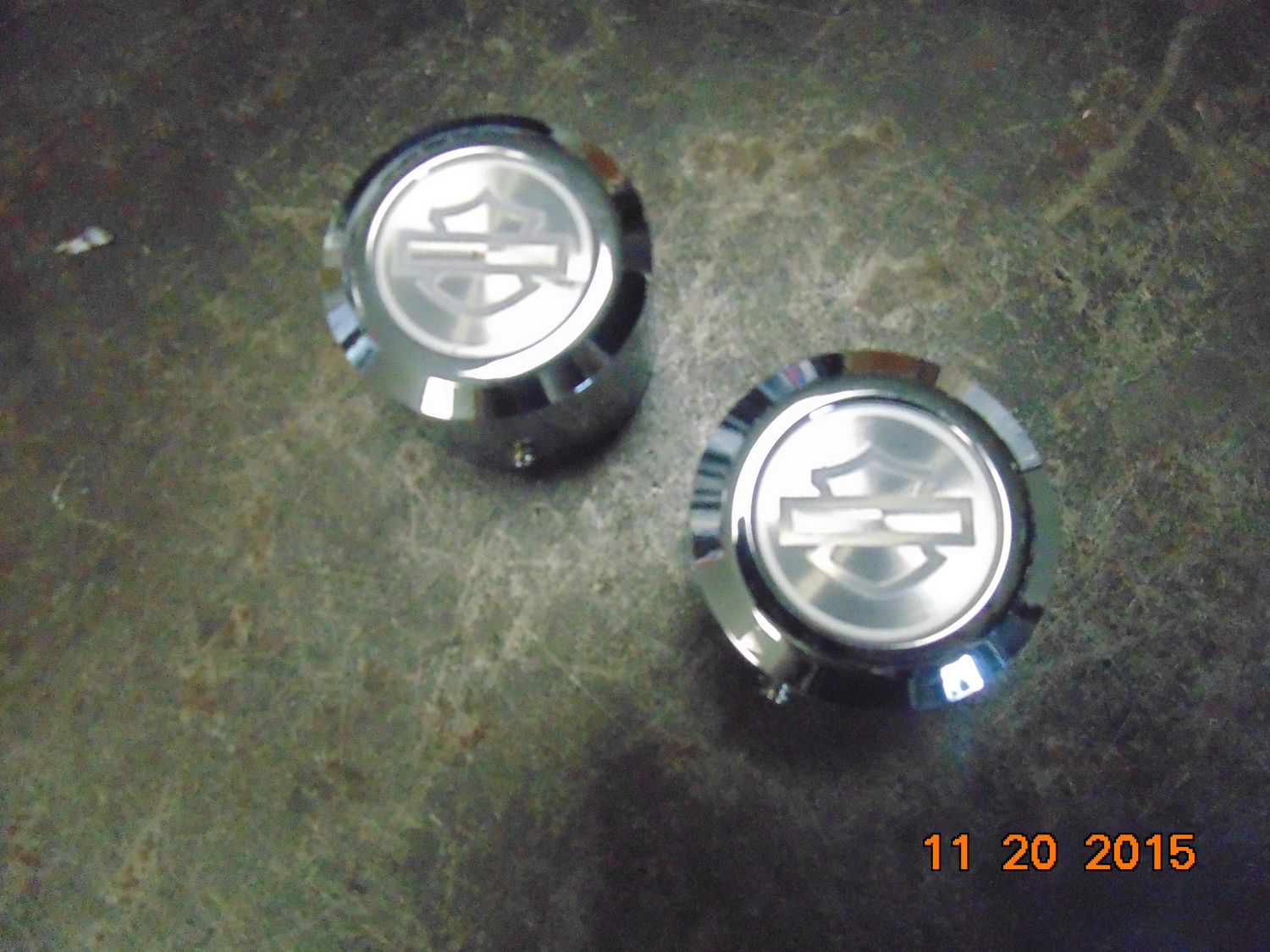 Harley Aluminator Billet Front Axle Nut Covers, Chrome 44114-07