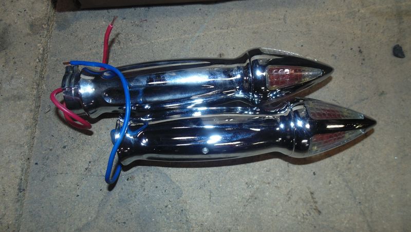 Chrome grips with Lights 1"