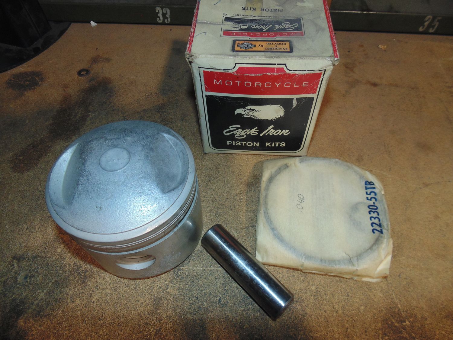 Harley Davidson AMF Genuine NOS Piston & Ring Assembly 22106-53 .040