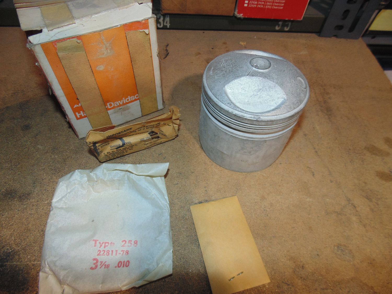 Harley Davidson Genuine NOS Piston & Ring Assembly 22143-55  .010