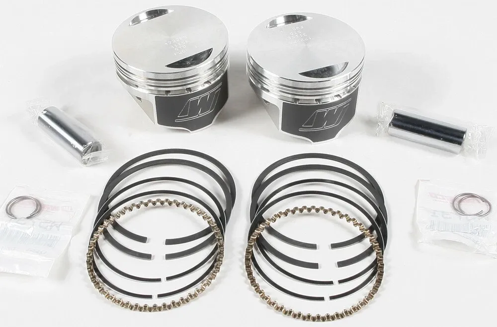 Wiseco Piston Kit Flat Top Std Bore 3.498in 8.5:1 Harley-Davidson Evo Big Twin K1640