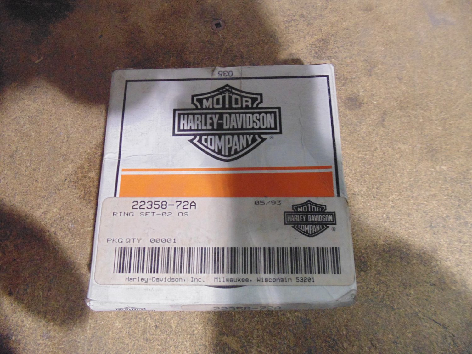 Harley NOS OEM 22358-72A piston rings 72-85 XL .020 OS 1000cc Harley NOS OEM 22358-72A piston rings 72-85 XL .020 OS 1000cc