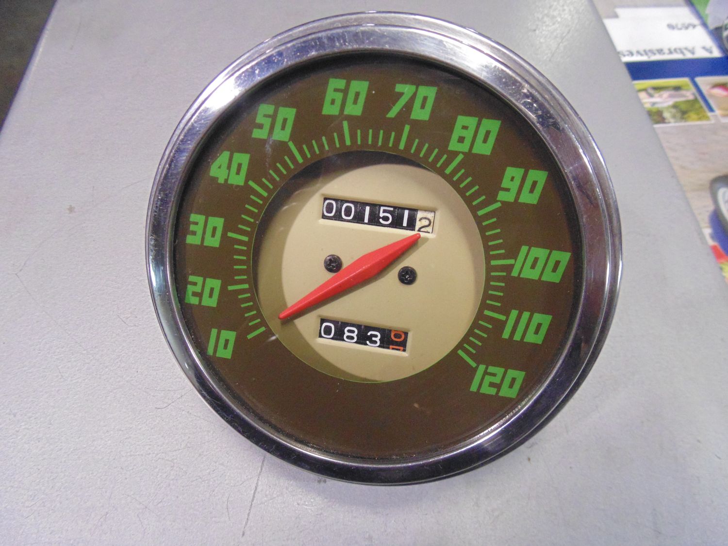 Harley Replica Panhead 45 Servi-Car Speedo 1:1