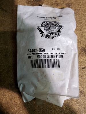 HARLEY DAVIDSON Oil Pressure Sending Unit Boot 74407-86 HARLEY DAVIDSON Oil Pressure Sending Unit Boot 74407-86