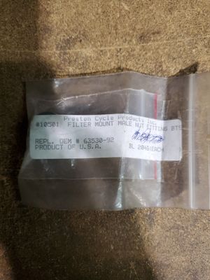 FILTER MOUNT MALE NUT FITTING BT 92-99 EVO Repl. 63530-92 FILTER MOUNT MALE NUT FITTING BT 92-99 EVO Repl. 63530-92