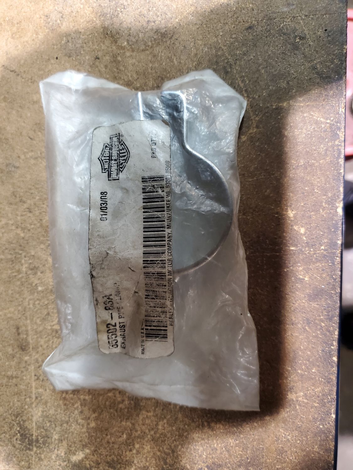 HARLEY DAVIDSON EXHAUST CLAMP MUFFLER 65502-83A HARLEY DAVIDSON EXHAUST CLAMP MUFFLER 65502-83A