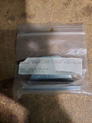 Front Exhaust Bracket Zinc Plated REPL. 65678-07 Front Exhaust Bracket Zinc Plated REPL. 65678-07