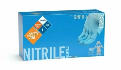 The Safety Zone ®
Powder Free Blue Nitrile Gloves