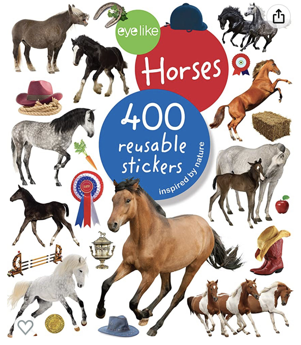 Horses 400 Reusable Stickers