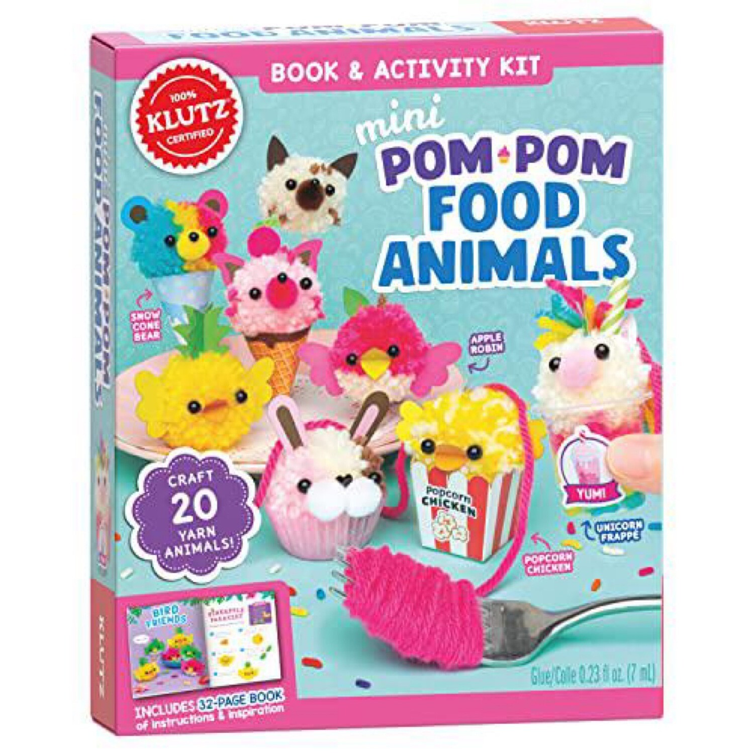 Klutz Mini Pom-Pom Food Animals Craft Kit
