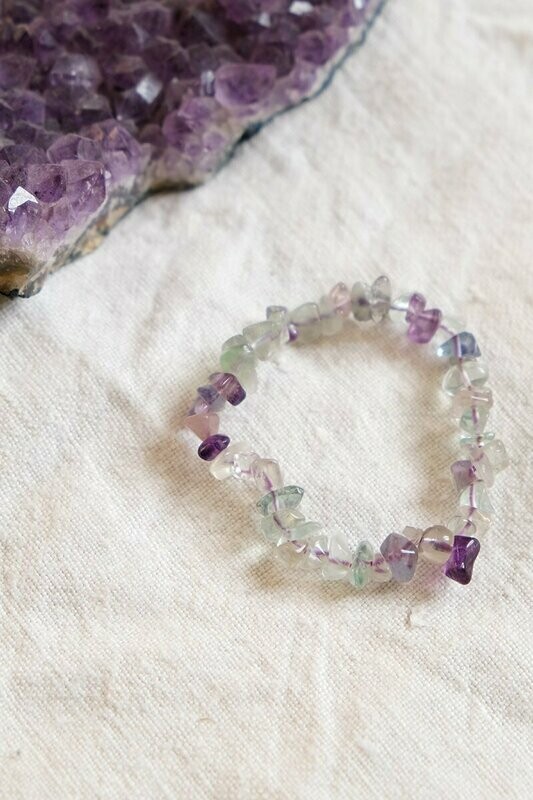 Pulseira Fluorite Arco-Íris