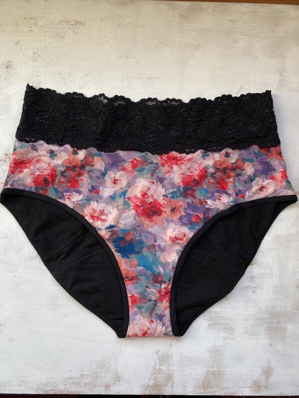 Cuecas Menstruais Floral - Fluxo Normal - Rêverie