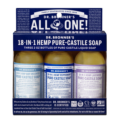 Dr Bronner's All In One - Pack 3 - 60 ml