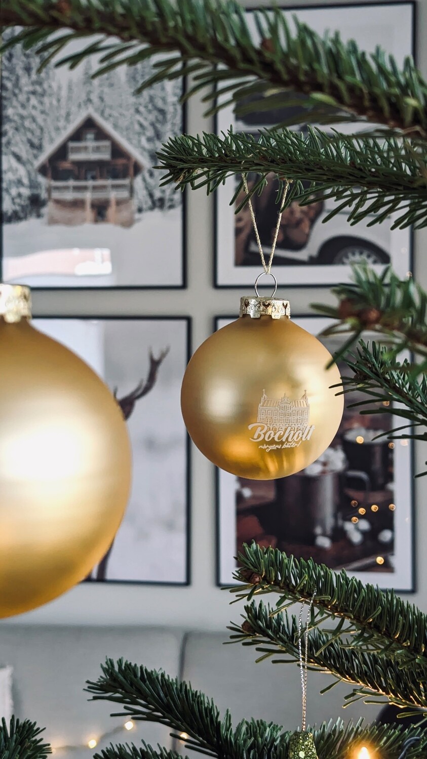 Bocholt - Weihnachtskugel aus Glas mit Rathaus Bocholt - Weihnachtskugel aus Glas mit Rathaus
