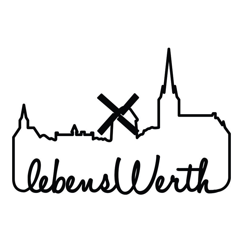 Skyline-Aufkleber „LebensWerth“ – ein Gefühl, das bleibt.