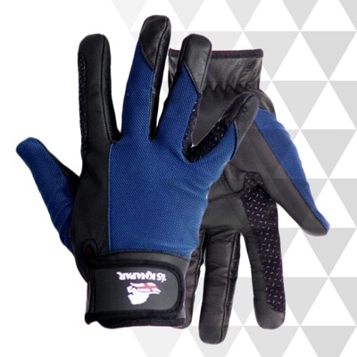 "Varið" - our popular leather riding gloves with material mix with mesh