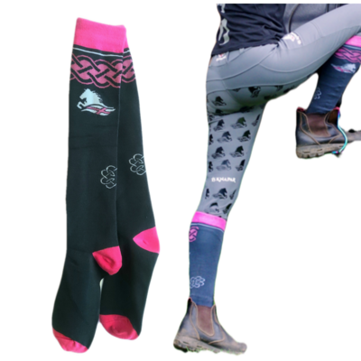 Riding socks "Sæl" - made of bamboo blend PINK