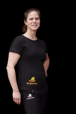 "HESTAHAUS" - a women's shirt in rock metal design ROKKHESTA