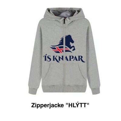 &quot;HLÝTT&quot; - cozy zipper hoodie for Icelandic horse fans and riders
