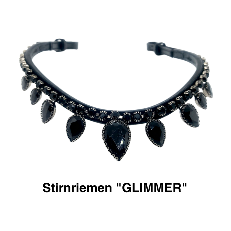 &quot;GLIMMER&quot; - browband with beautiful rhinestones