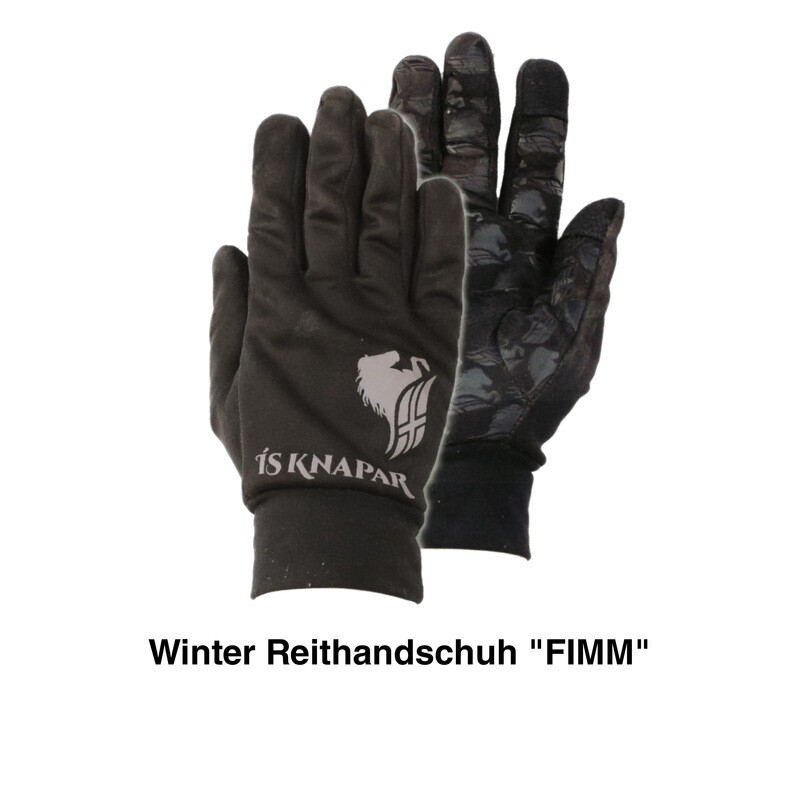 "FIMM" - our light winter riding gloves with reflection print