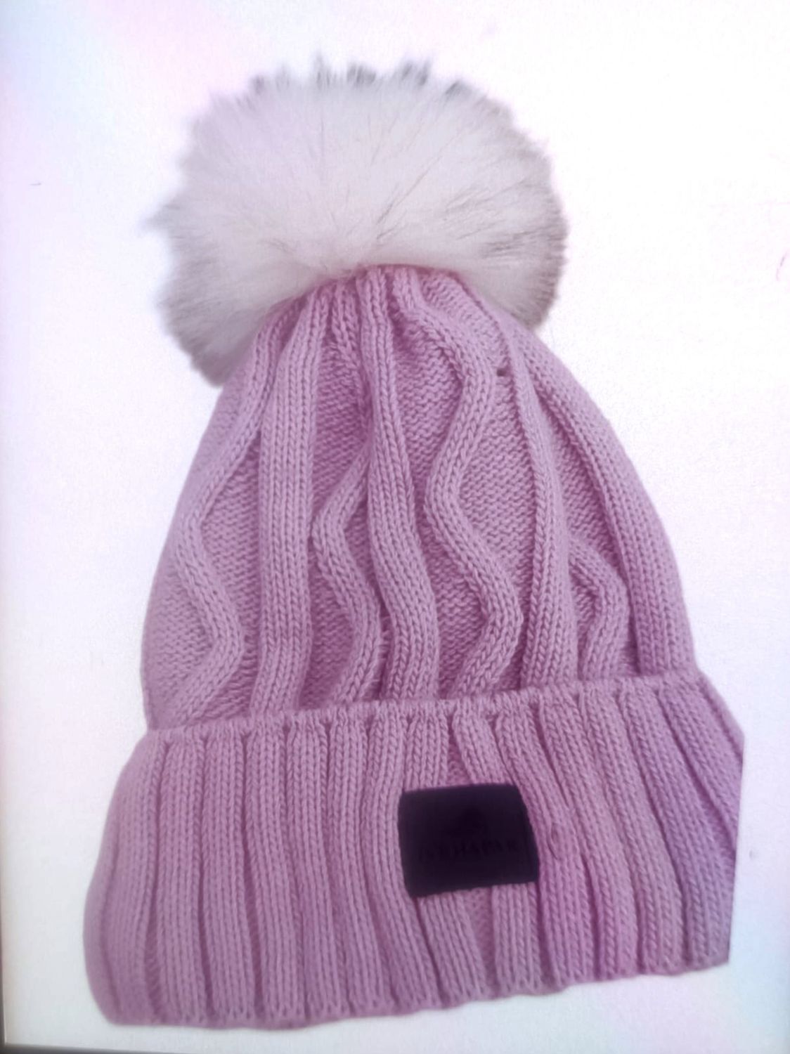 POMPOM - stylish hat with pompom, warm and cuddly
