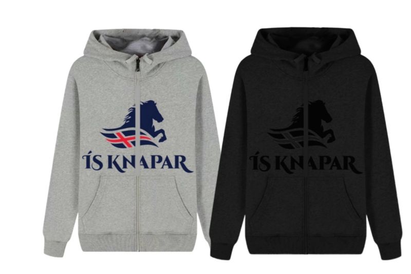 HLÝTT - Zipperjacke mit Kapuze SCHWARZ & GRAU