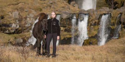 MJÚKUR - Jodhpurreithose mit Vollbesatz Kunstleder