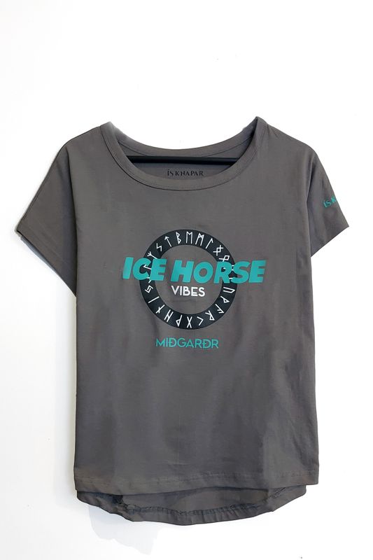 ÍS KNAPAR Tshirt "ICE HORSE" Sportshirt legerer Schnitt