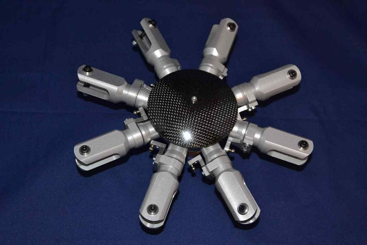 #2000-8-12-S; 8-Blatt Rotorkopf  700/800 Serie   ø12mm in SCHWARZ