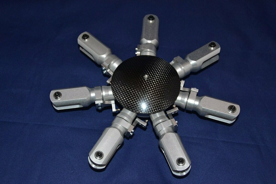 #2000-7-12-S; 7-Blatt Rotorkopf  700/800 Serie   ø12mm in SCHWARZ