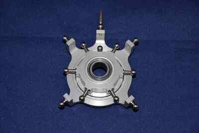 #2002-6-12-S; Taumelscheibe "XL"  6-Blatt; 90° (4-Punkt); für ø12mm Rotorwellen in SCHWARZ