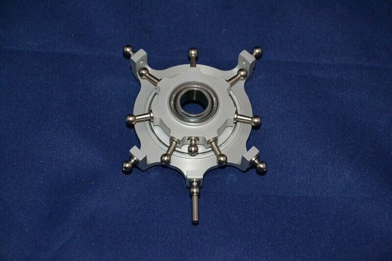#2002-7-12; Taumelscheibe "XL"  7-Blatt; 90° (4-Punkt); für ø12mm Rotorwellen in NATUR
