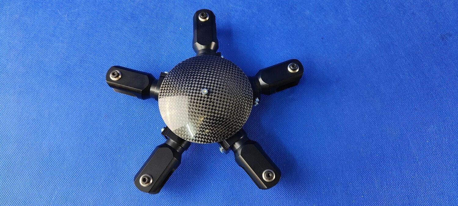 #2000-C-5-12-S;  5-Blatt Rotorkopf 700/800 Serie "Compact" ø12mm in SCHWARZ